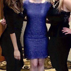 Adrianna Papell lace dress. Blue. Size 4.